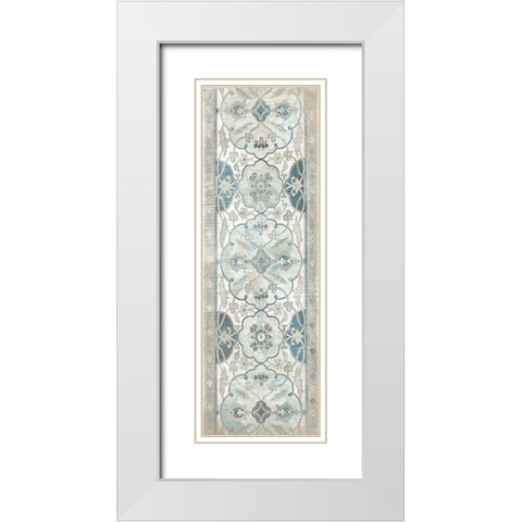 Vintage Persian Panel II White Modern Wood Framed Art Print with Double Matting by Vess, June Erica