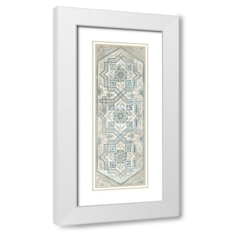 Vintage Persian Panel III White Modern Wood Framed Art Print with Double Matting by Vess, June Erica