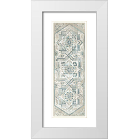Vintage Persian Panel III White Modern Wood Framed Art Print with Double Matting by Vess, June Erica
