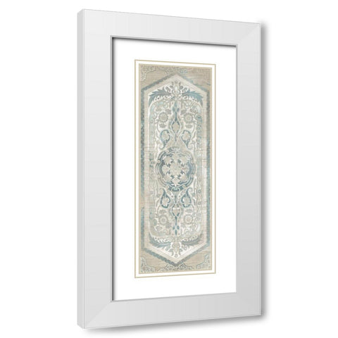 Vintage Persian Panel IV White Modern Wood Framed Art Print with Double Matting by Vess, June Erica