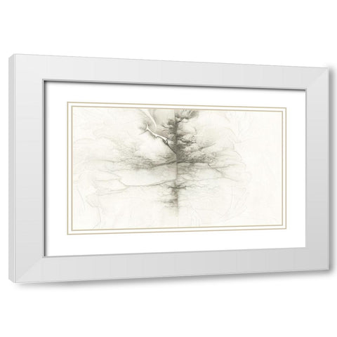 Infused Memory II White Modern Wood Framed Art Print with Double Matting by Stramel, Renee W.