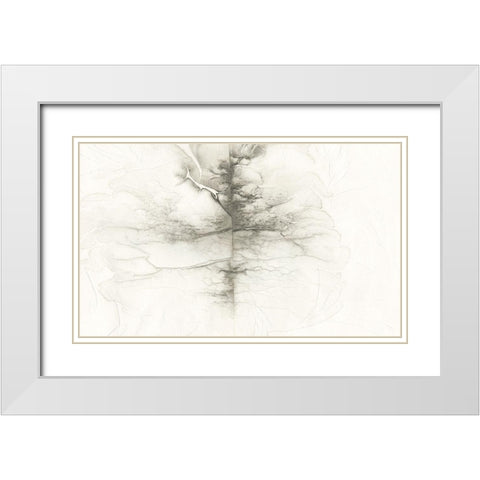 Infused Memory II White Modern Wood Framed Art Print with Double Matting by Stramel, Renee W.