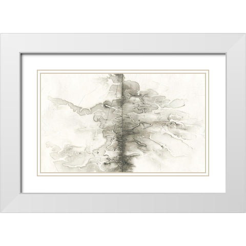 Infused Memory III White Modern Wood Framed Art Print with Double Matting by Stramel, Renee W.