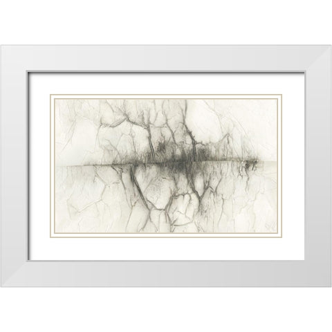 Infused Memory IV White Modern Wood Framed Art Print with Double Matting by Stramel, Renee W.