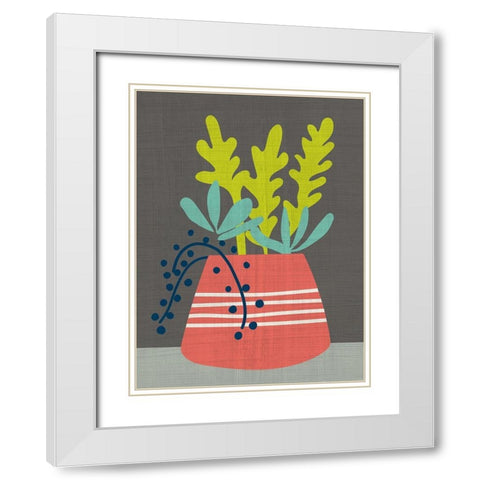 Clay Pot I White Modern Wood Framed Art Print with Double Matting by Zarris, Chariklia