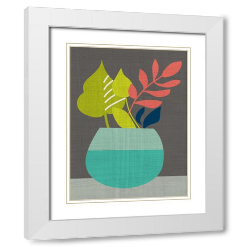 Clay Pot II White Modern Wood Framed Art Print with Double Matting by Zarris, Chariklia