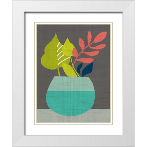 Clay Pot II White Modern Wood Framed Art Print with Double Matting by Zarris, Chariklia