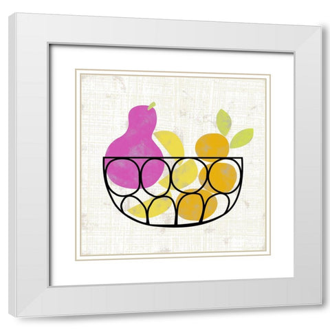 Fruitilicious I White Modern Wood Framed Art Print with Double Matting by Zarris, Chariklia
