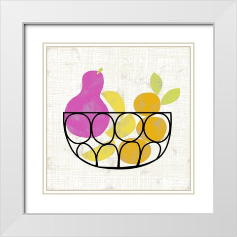 Fruitilicious I White Modern Wood Framed Art Print with Double Matting by Zarris, Chariklia