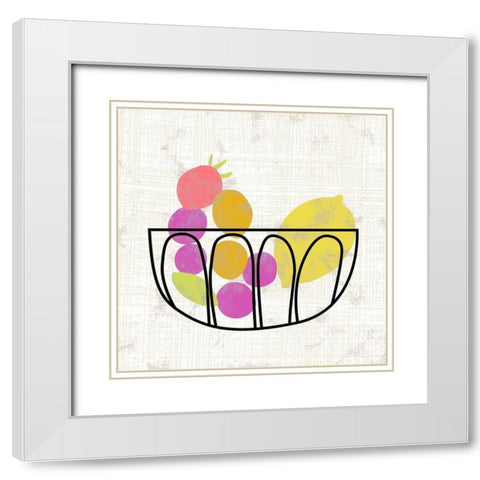 Fruitilicious II White Modern Wood Framed Art Print with Double Matting by Zarris, Chariklia