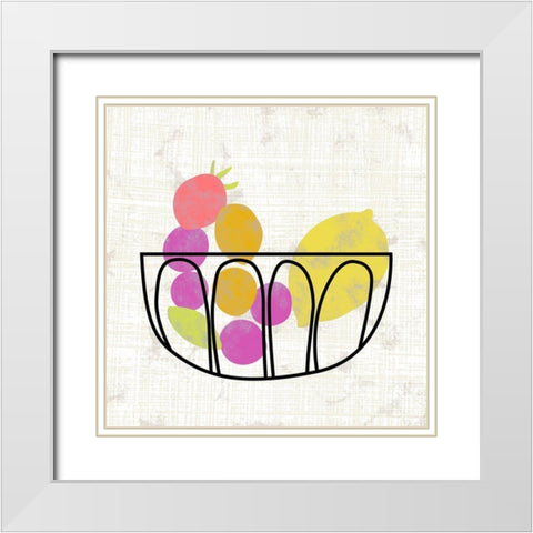 Fruitilicious II White Modern Wood Framed Art Print with Double Matting by Zarris, Chariklia