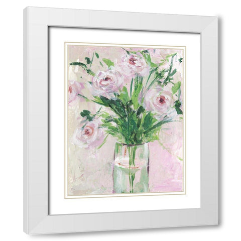 The Morning Dew I White Modern Wood Framed Art Print with Double Matting by Wang, Melissa