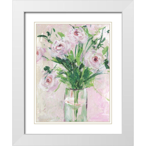 The Morning Dew I White Modern Wood Framed Art Print with Double Matting by Wang, Melissa