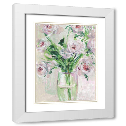 The Morning Dew II White Modern Wood Framed Art Print with Double Matting by Wang, Melissa