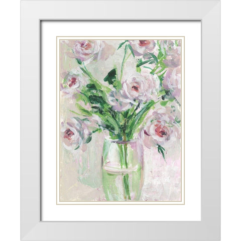 The Morning Dew II White Modern Wood Framed Art Print with Double Matting by Wang, Melissa