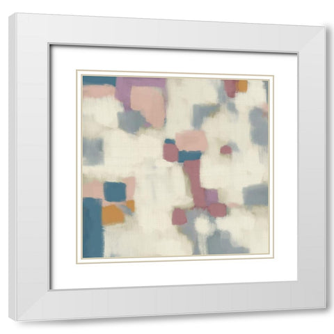 Bumble II White Modern Wood Framed Art Print with Double Matting by Zarris, Chariklia