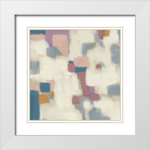 Bumble II White Modern Wood Framed Art Print with Double Matting by Zarris, Chariklia