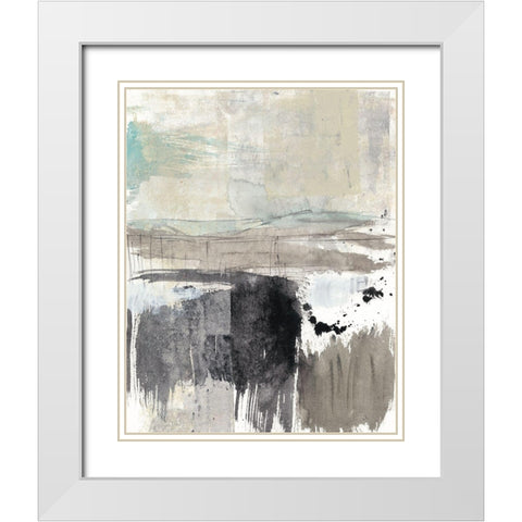 Spa Horizon II White Modern Wood Framed Art Print with Double Matting by Goldberger, Jennifer