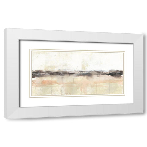 Umber Horizon I White Modern Wood Framed Art Print with Double Matting by Goldberger, Jennifer