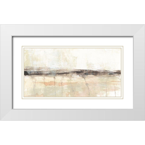 Umber Horizon II White Modern Wood Framed Art Print with Double Matting by Goldberger, Jennifer