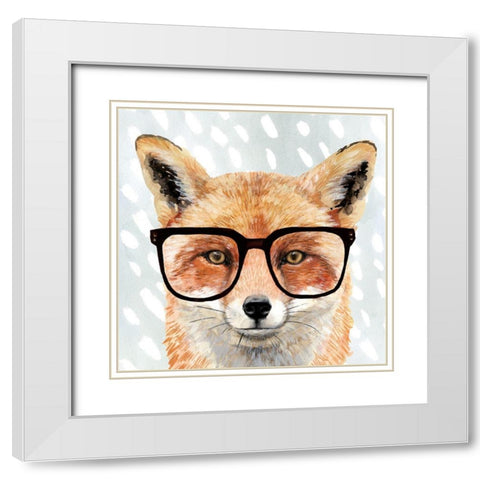 Four-eyed Forester I White Modern Wood Framed Art Print with Double Matting by Borges, Victoria