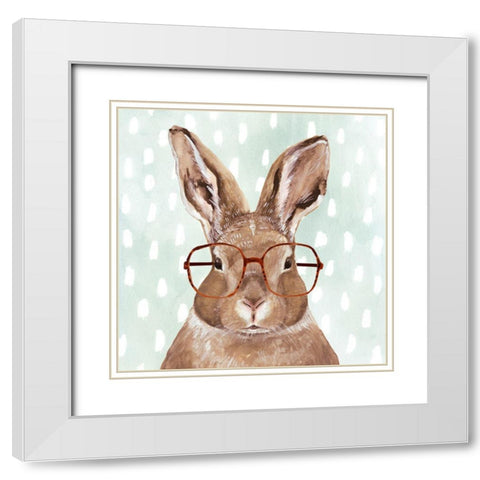 Four-eyed Forester III White Modern Wood Framed Art Print with Double Matting by Borges, Victoria