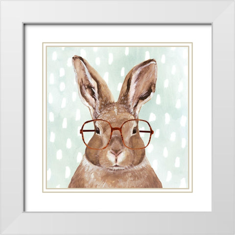 Four-eyed Forester III White Modern Wood Framed Art Print with Double Matting by Borges, Victoria
