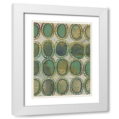 Jadeite I White Modern Wood Framed Art Print with Double Matting by Zarris, Chariklia