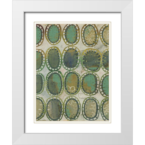 Jadeite I White Modern Wood Framed Art Print with Double Matting by Zarris, Chariklia