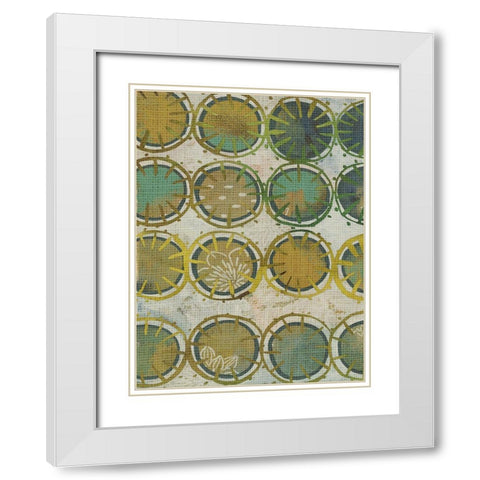 Jadeite II White Modern Wood Framed Art Print with Double Matting by Zarris, Chariklia