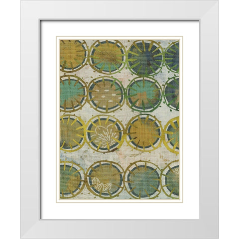 Jadeite II White Modern Wood Framed Art Print with Double Matting by Zarris, Chariklia