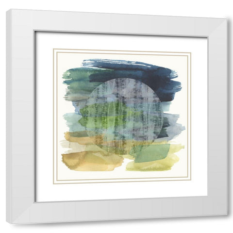 Wax Moon II White Modern Wood Framed Art Print with Double Matting by Zarris, Chariklia