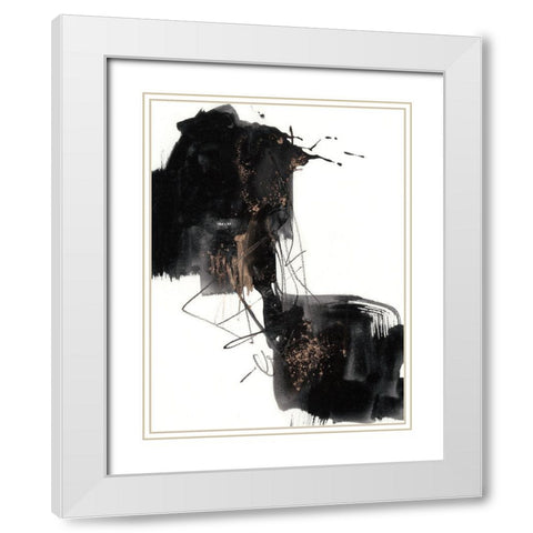 Ebony Step II White Modern Wood Framed Art Print with Double Matting by Goldberger, Jennifer