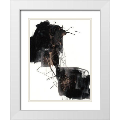 Ebony Step II White Modern Wood Framed Art Print with Double Matting by Goldberger, Jennifer