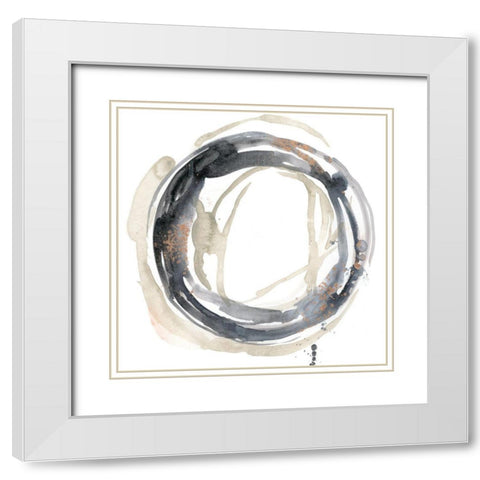 Neutral Revolution II White Modern Wood Framed Art Print with Double Matting by Goldberger, Jennifer