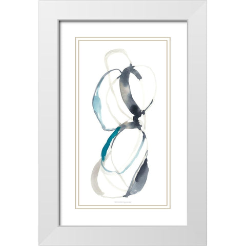 Coil II White Modern Wood Framed Art Print with Double Matting by Goldberger, Jennifer