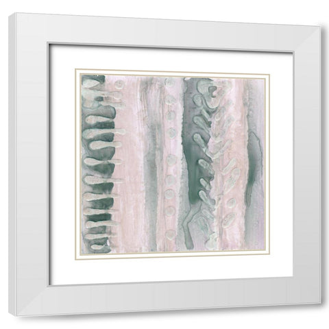 Lavender and Sage I White Modern Wood Framed Art Print with Double Matting by Stramel, Renee W.