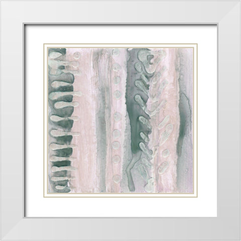 Lavender and Sage I White Modern Wood Framed Art Print with Double Matting by Stramel, Renee W.