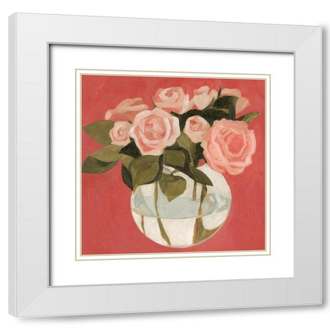 Bright Blooms I White Modern Wood Framed Art Print with Double Matting by Scarvey, Emma