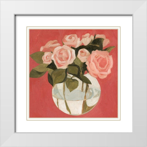 Bright Blooms I White Modern Wood Framed Art Print with Double Matting by Scarvey, Emma