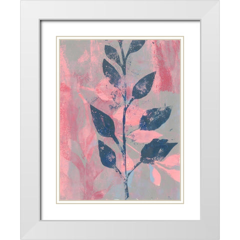 Slender Stem I White Modern Wood Framed Art Print with Double Matting by Moore, Regina
