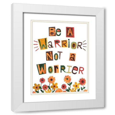 Positive Power I White Modern Wood Framed Art Print with Double Matting by Moore, Regina