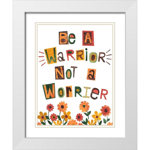Positive Power I White Modern Wood Framed Art Print with Double Matting by Moore, Regina