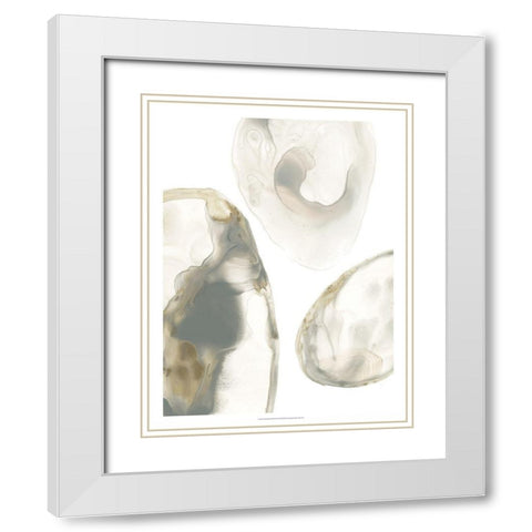 Natural Geode III White Modern Wood Framed Art Print with Double Matting by Vess, June Erica