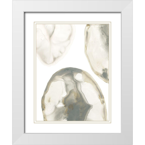 Natural Geode IV White Modern Wood Framed Art Print with Double Matting by Vess, June Erica