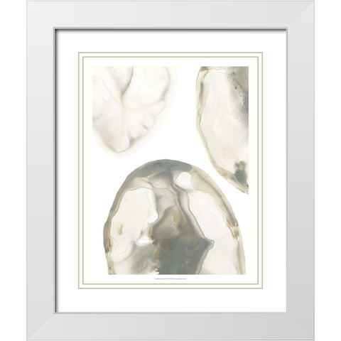 Natural Geode IV White Modern Wood Framed Art Print with Double Matting by Vess, June Erica