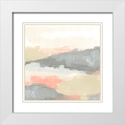 Valley Haze II White Modern Wood Framed Art Print with Double Matting by Vess, June Erica