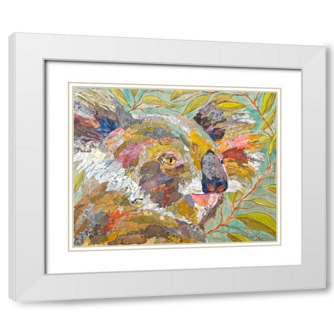 Koala Collage I White Modern Wood Framed Art Print with Double Matting by St. Hilaire, Elizabeth