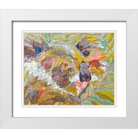 Koala Collage I White Modern Wood Framed Art Print with Double Matting by St. Hilaire, Elizabeth