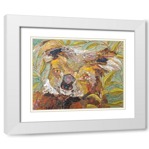 Koala Collage II White Modern Wood Framed Art Print with Double Matting by St. Hilaire, Elizabeth